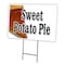 Signmission Sweet Potato Pie Yard Sign & Stake outdoor plastic coroplast window, C-1216-DS-Sweet Potato Pie C-1216-DS-Sweet Potato Pie - alternate 1